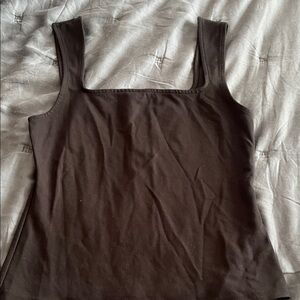 Express black Square Neck Tank Top